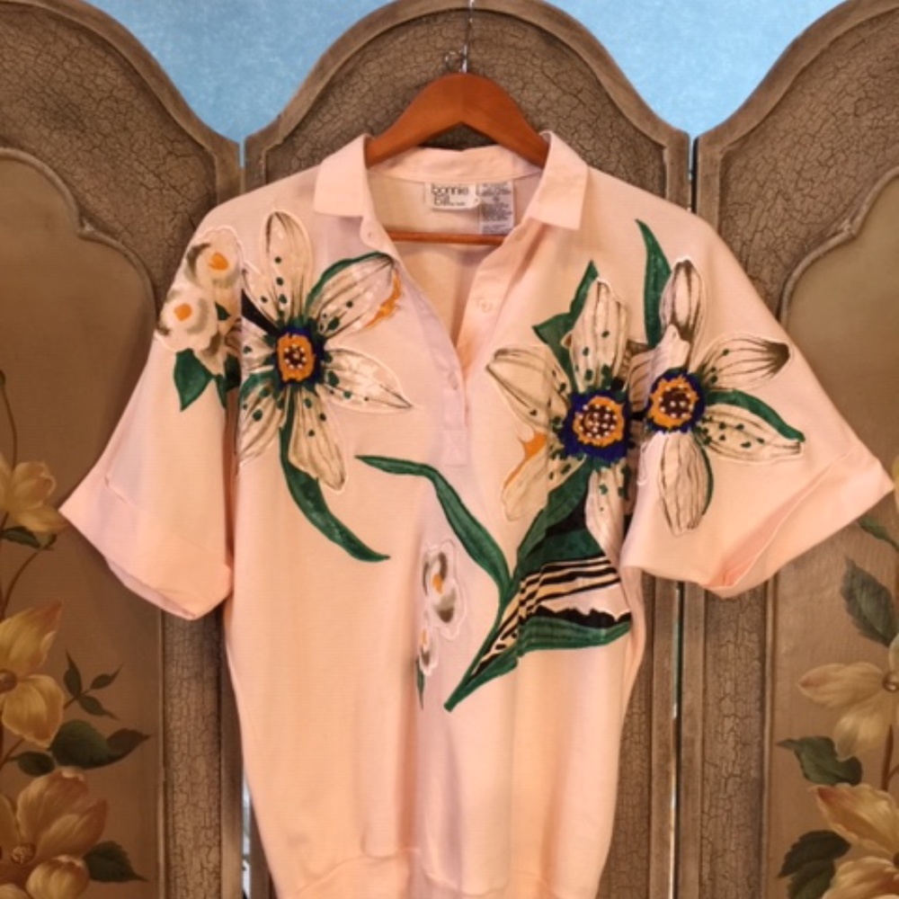 BONNIE AND BILL peach top NWT Size Medium